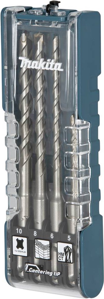 Makita e-13596 steen-spiraalboorset 4-delig 5 mm, 6 mm, 8 mm, 10 mm sds-plus 1 set(s)