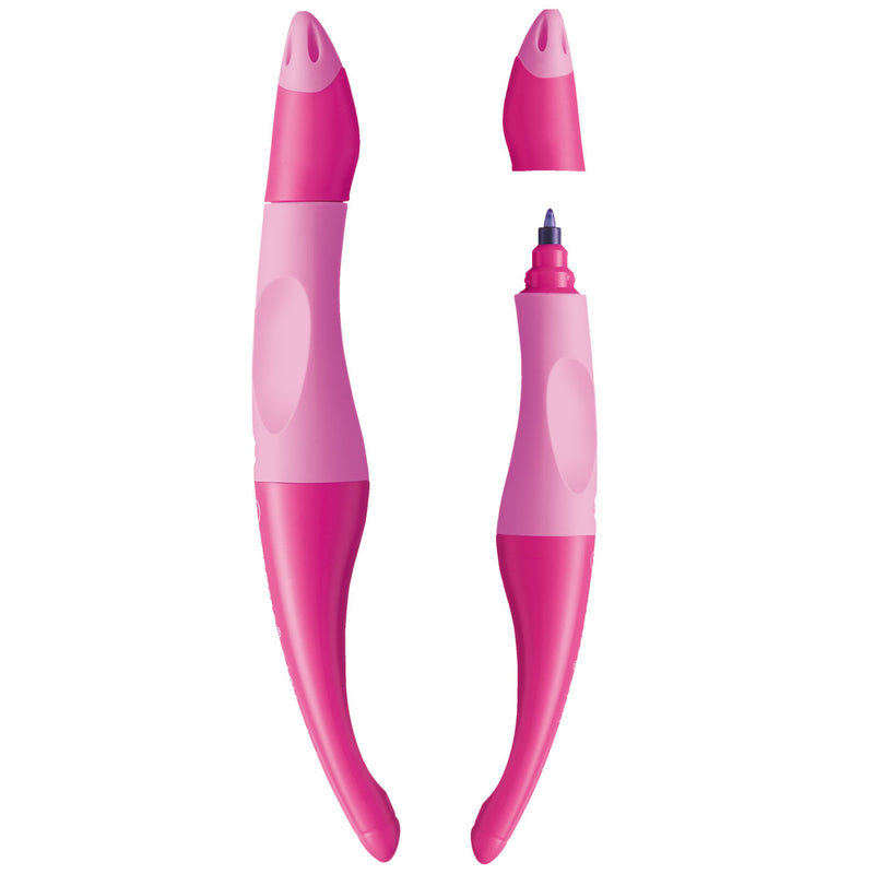 Afbeelding laden in galerijviewer, Stabilo easyoriginal - ergonomische rollerball - rechtshandig - blauwe inkt - navulbaar - roze

