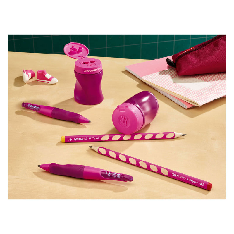 Afbeelding laden in galerijviewer, Stabilo easysharpener - 3 in 1 puntenslijper - links - roze
