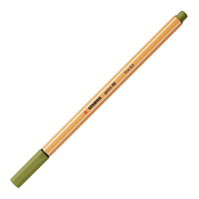 Afbeelding laden in galerijviewer, Stabilo point 88 - fineliner - modder groen (88 37)
