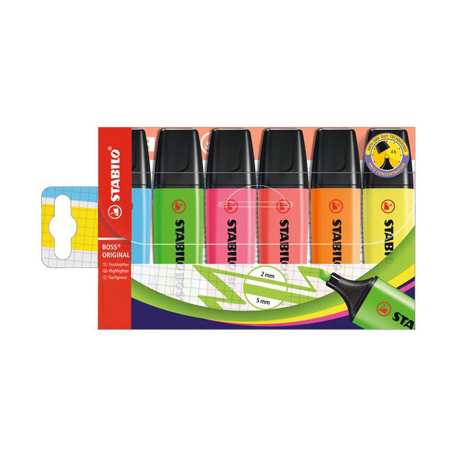 Afbeelding laden in galerijviewer, Stabilo boss original - markeerstift - set met 6 stuks
