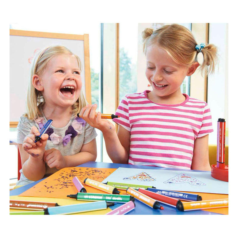 Afbeelding laden in galerijviewer, Stabilo trio scribbi - viltstift met meeverende punt - rood

