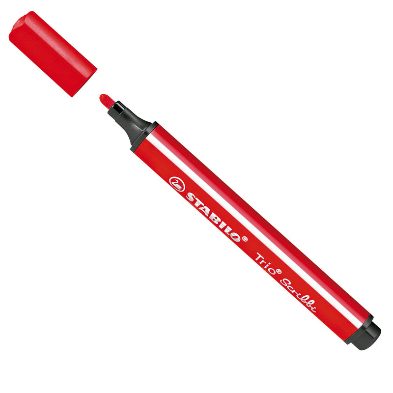 Afbeelding laden in galerijviewer, Stabilo trio scribbi - viltstift met meeverende punt - rood
