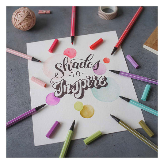 Stabilo pen 68 - viltstift - colorparade - set 20 stuks- rood