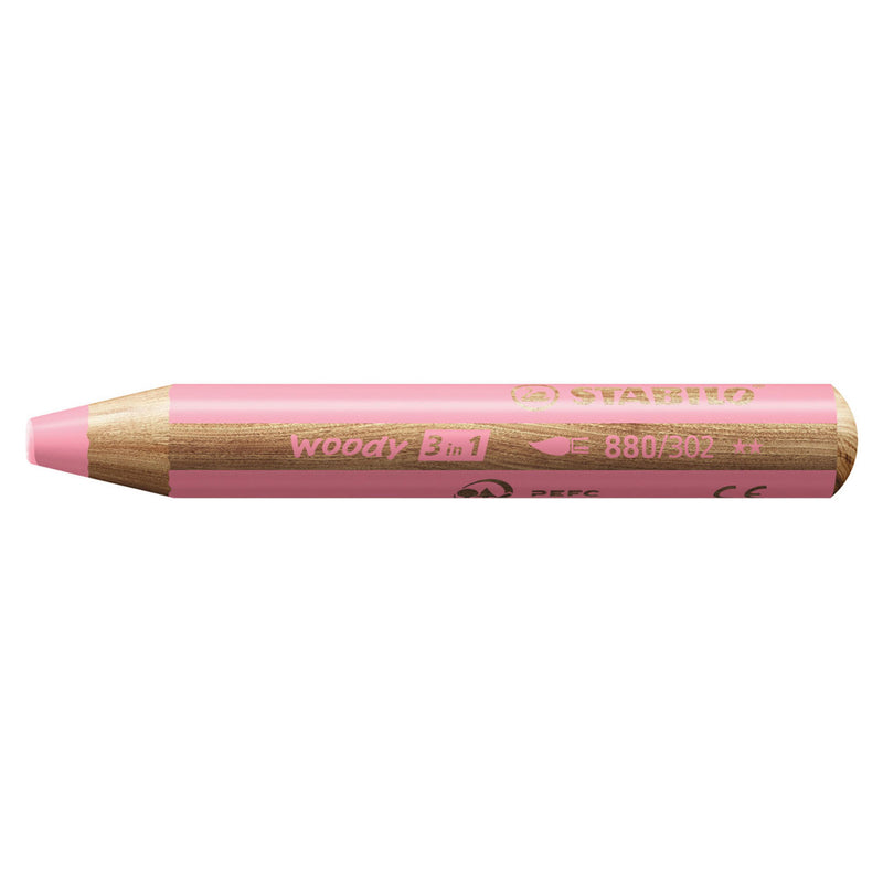 Afbeelding laden in galerijviewer, Stabilo woody 3 in 1 - multitalent kleurpotlood - pastel roze
