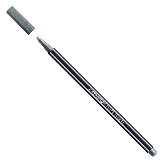 Stabilo pen 68 metallic- viltstift - zilver (68 805)