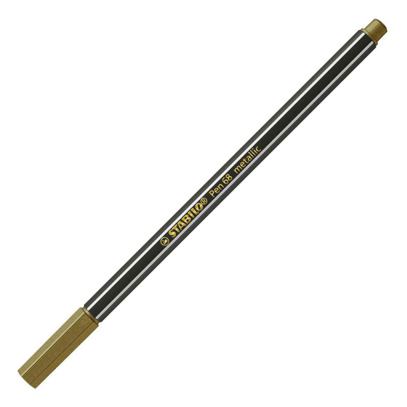 Afbeelding laden in galerijviewer, Stabilo pen 68 metallic - viltstift - metallic goud (68 810)
