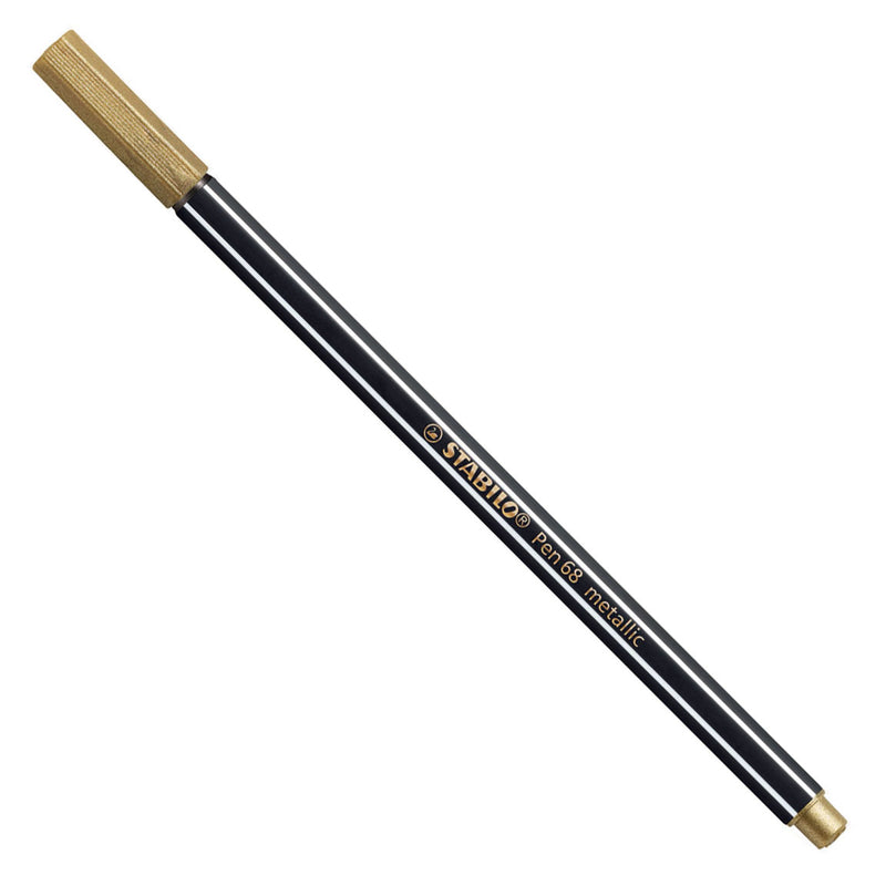 Afbeelding laden in galerijviewer, Stabilo pen 68 metallic - viltstift - metallic goud (68 810)
