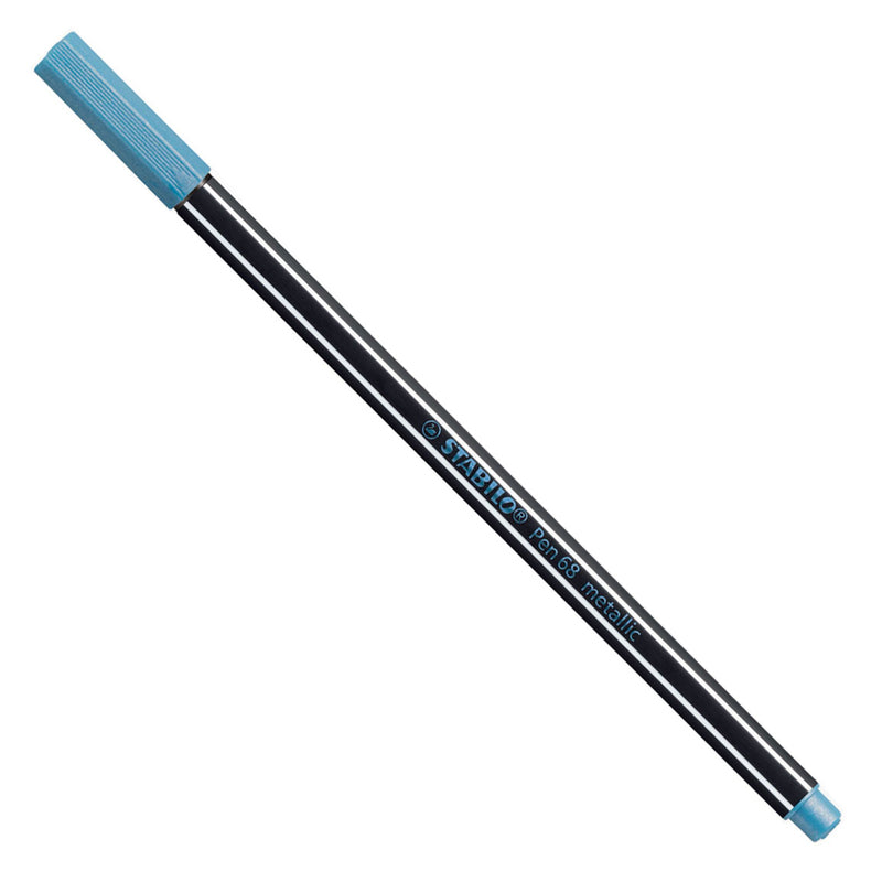 Afbeelding laden in galerijviewer, Stabilo pen 68 metallic - viltstift - blauw (68 841)
