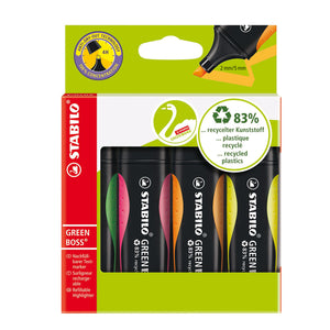 Stabilo green boss - markeerstift - set met 4 stuks