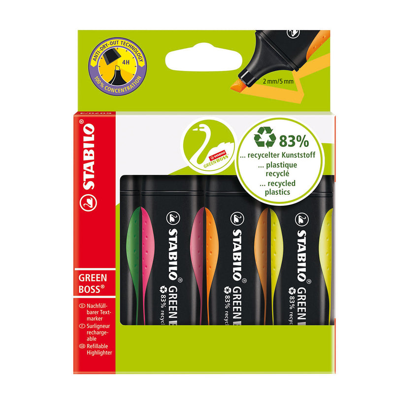 Afbeelding laden in galerijviewer, Stabilo green boss - markeerstift - set met 4 stuks
