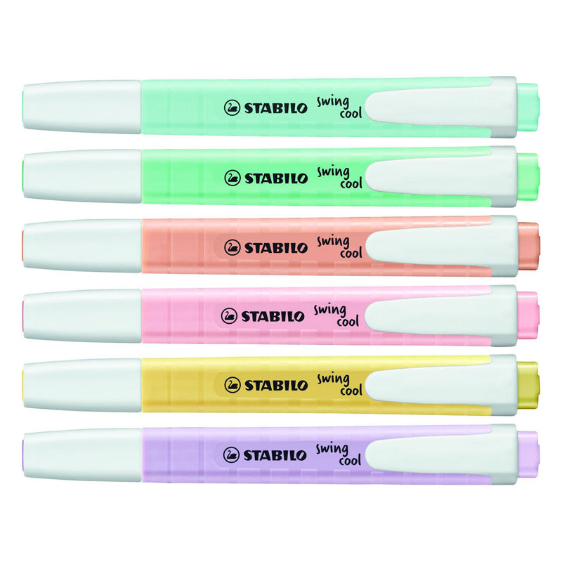 Afbeelding laden in galerijviewer, Stabilo tekstmarker swing cool pastel kleurenassortiment pk6
