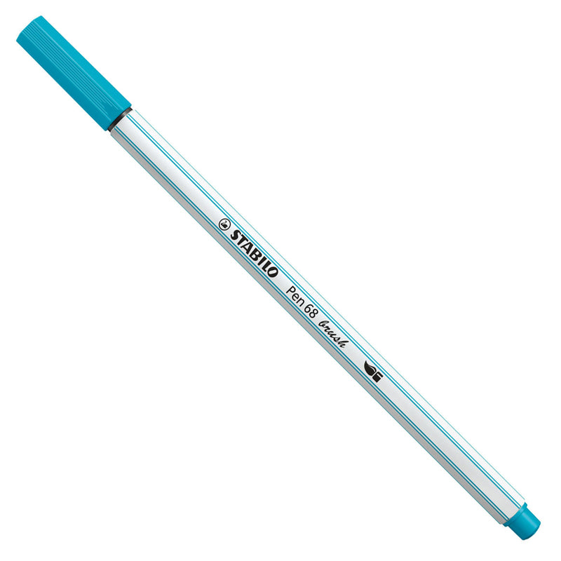 Afbeelding laden in galerijviewer, Stabilo pen 68 brush - viltstift - lichtblauw (31)
