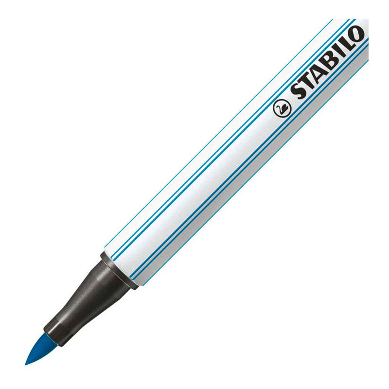 Afbeelding laden in galerijviewer, Stabilo pen 68 brush - viltstift - lichtblauw (31)

