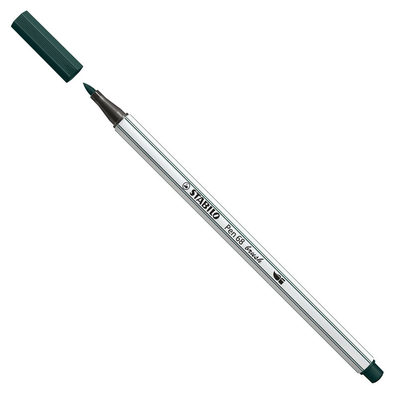 Afbeelding laden in galerijviewer, Stabilo pen 68 brush - viltstift - aarde groen (63)
