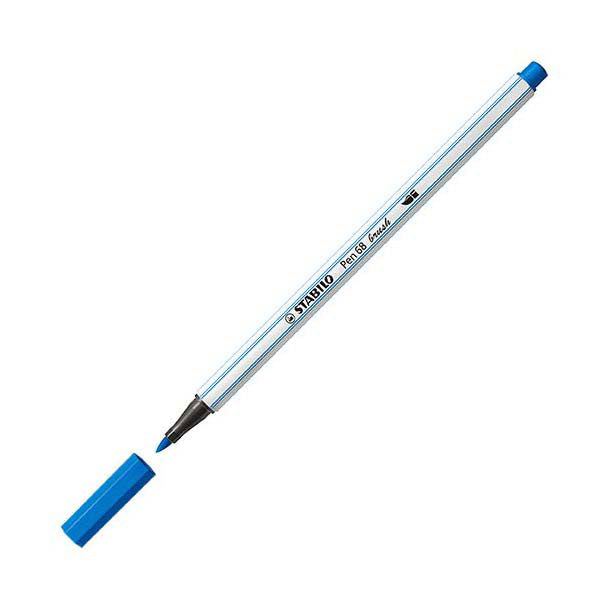 Afbeelding laden in galerijviewer, Stabilo pen 68 brush - viltstift - donkerblauw (41)
