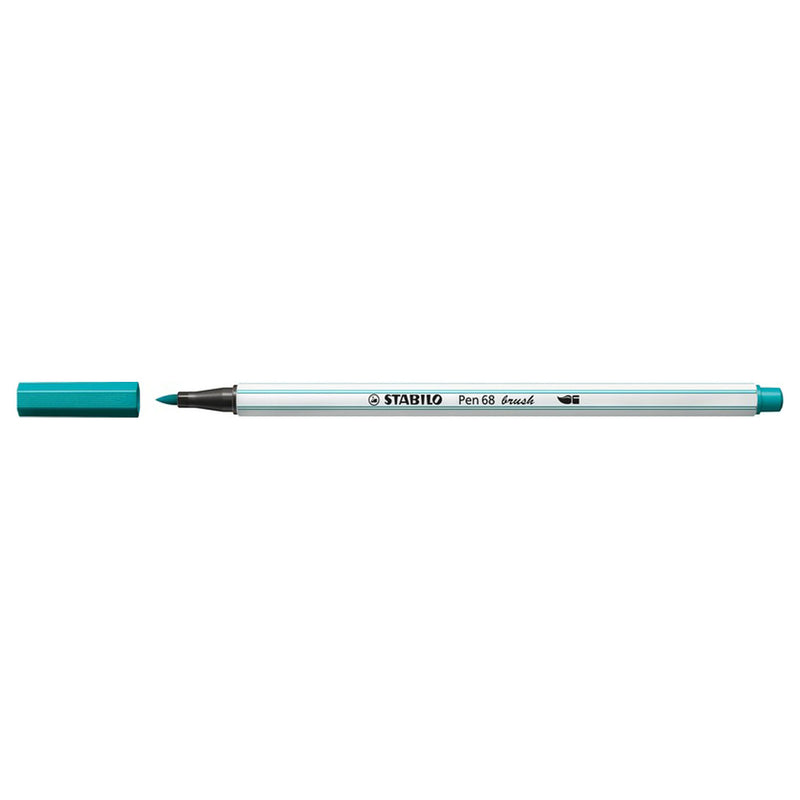 Afbeelding laden in galerijviewer, Stabilo pen 68 brush - viltstift - turquoise (51)
