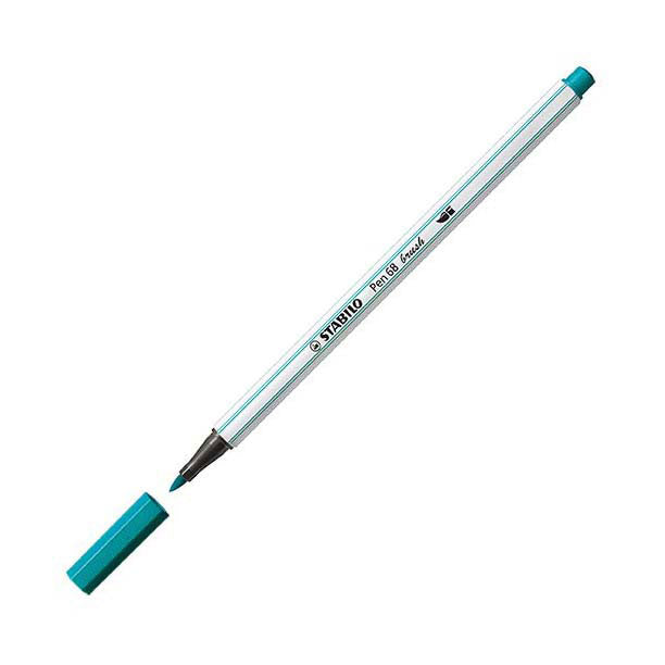 Afbeelding laden in galerijviewer, Stabilo pen 68 brush - viltstift - turquoise (51)
