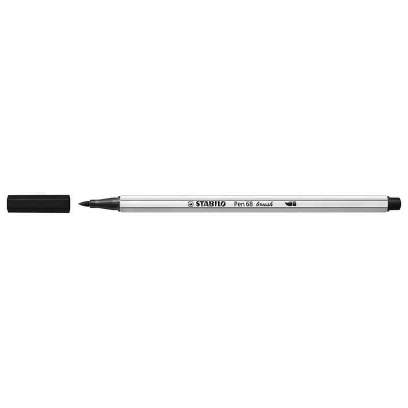 Afbeelding laden in galerijviewer, Stabilo pen 68 brush - viltstift - zwart (46)
