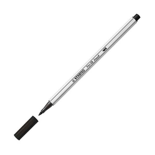 Afbeelding laden in galerijviewer, Stabilo pen 68 brush - viltstift - zwart (46)
