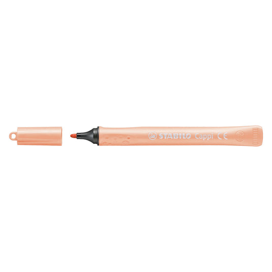 Stabilo cappi - viltstift - nooit meer je dop kwijt dankzij de dopring - arty etui met 12 kleuren + 1 dopring