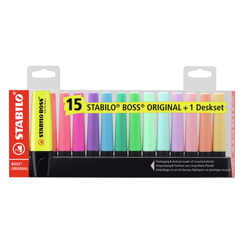 Afbeelding laden in galerijviewer, Stabilo boss original - markeerstift - 15 stuks deskset
