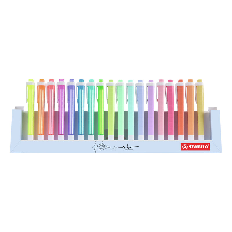 Afbeelding laden in galerijviewer, Stabilo swing cool - markeerstift - perfect voor onderweg - standaard pastel - deskset met 18 kleuren
