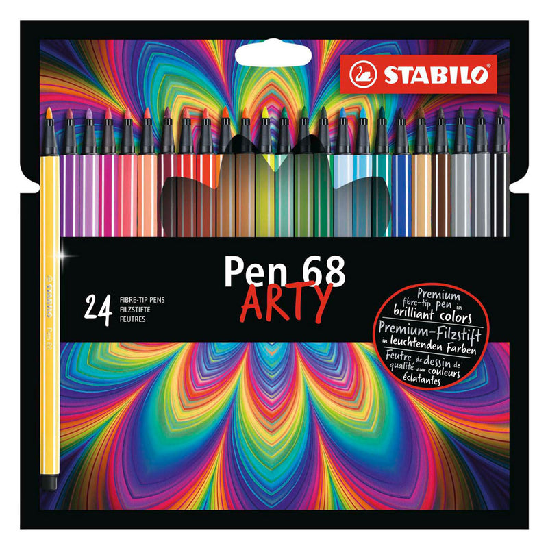 Afbeelding laden in galerijviewer, Stabilo pen 68 - viltstift - arty - set met 24 stuks
