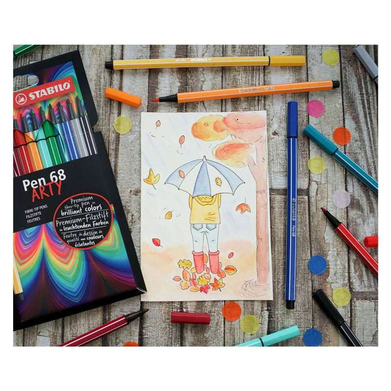 Afbeelding laden in galerijviewer, Stabilo pen 68 - viltstift - arty - set met 24 stuks
