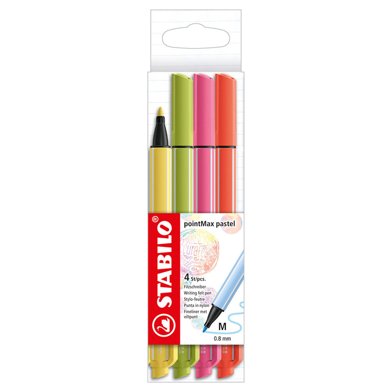 Afbeelding laden in galerijviewer, Stabilo pointmax pastel - hardtip fineliner - set met 4 stuks
