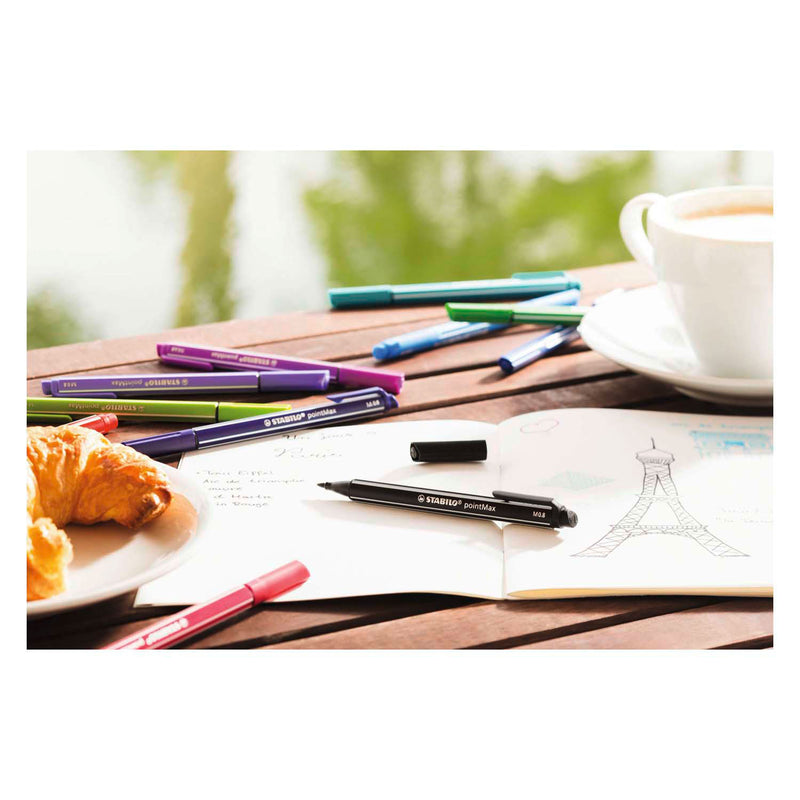 Afbeelding laden in galerijviewer, Stabilo pointmax - hardtip fineliner - set met 18 stuks
