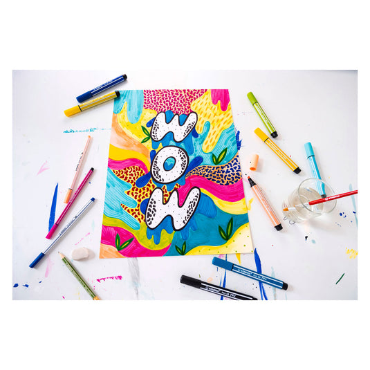 Stabilo pen 68 max arty - viltstift met dikke beitelpunt - set 24 stuks