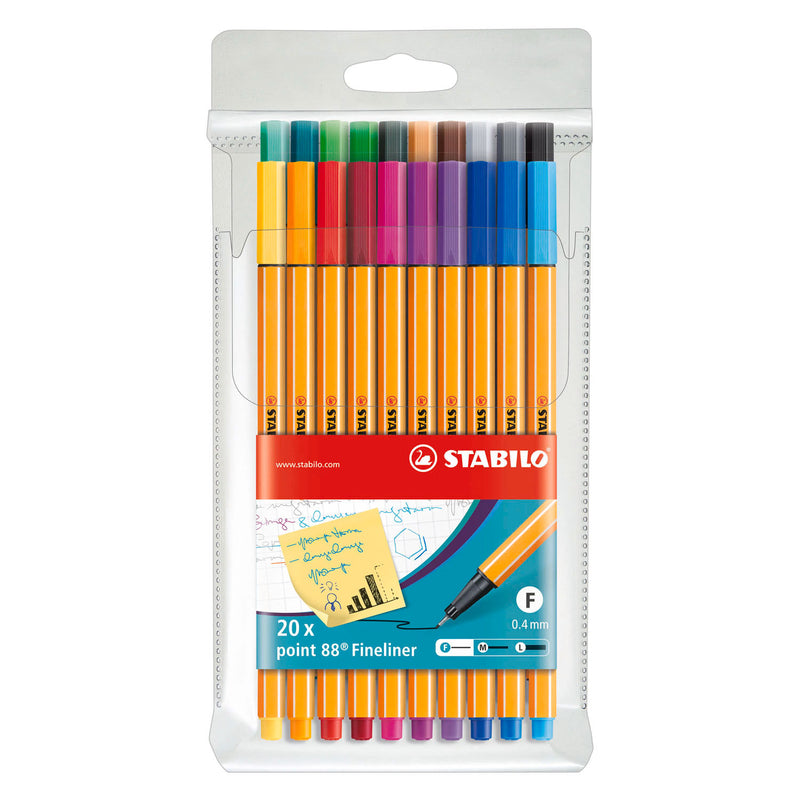 Afbeelding laden in galerijviewer, Stabilo point 88 fineliners in etui - 20dlg.
