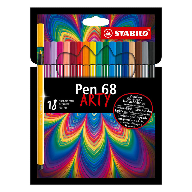 Afbeelding laden in galerijviewer, Stabilo pen 68 arty viltstiften - 18dlg.
