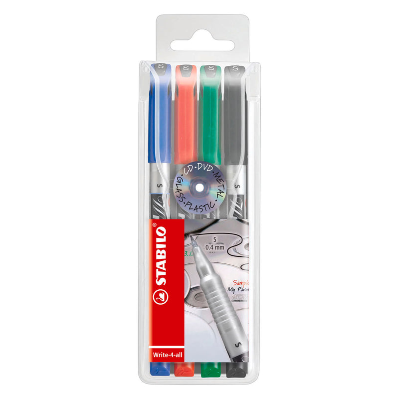 Afbeelding laden in galerijviewer, Stabilo write-4-all superfijn (0,4 mm) permanente marker - 4dlg.
