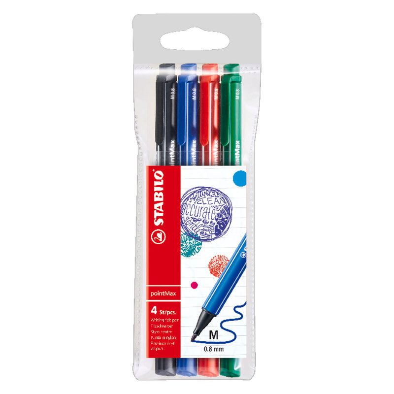 Afbeelding laden in galerijviewer, Stabilo pointmax fineliners - ultramarijn, zwart, karmijnrood, groen
