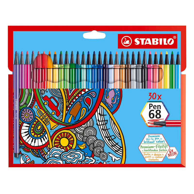 Afbeelding laden in galerijviewer, Stabilo pen 68 viltstiften - 30dlg.
