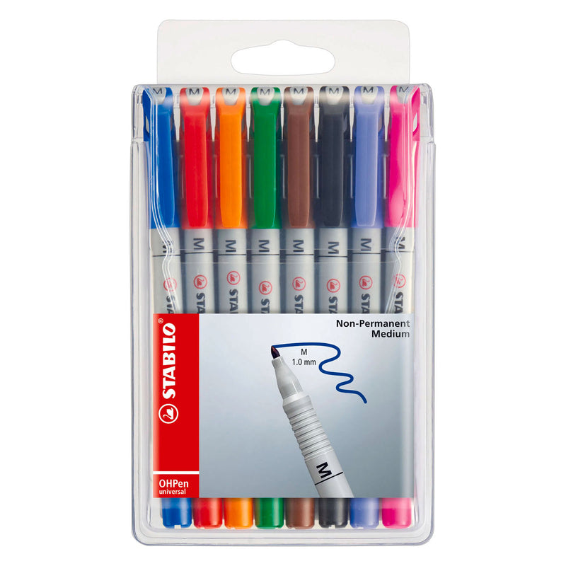 Afbeelding laden in galerijviewer, Stabilo ohpen medium uitwisbare marker in etui - 8dlg.
