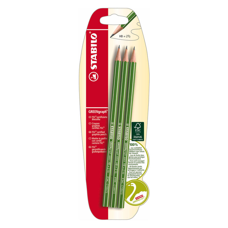 Afbeelding laden in galerijviewer, Stabilo greengraph hb grafietpotloden - 3dlg.
