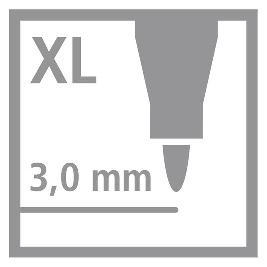 Stabilo power max - viltstift - met extra dikke punt 3,0 mm - 10 kleuren - schoolverpakking met 96 stuks