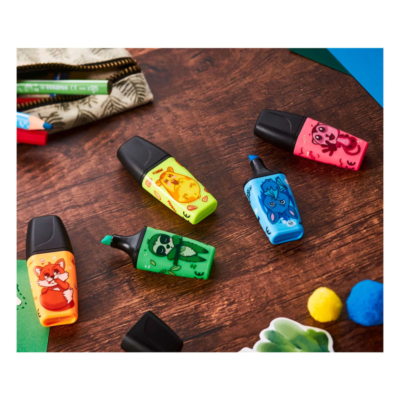 Afbeelding laden in galerijviewer, Stabilo boss mini - markeerstift - animal vibes - etui met 5 kleuren

