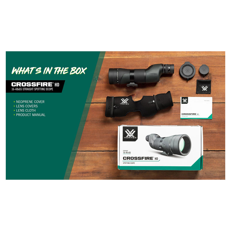 Afbeelding laden in galerijviewer, Vortex crossfire hd 16-48x65 spotting scope recht
