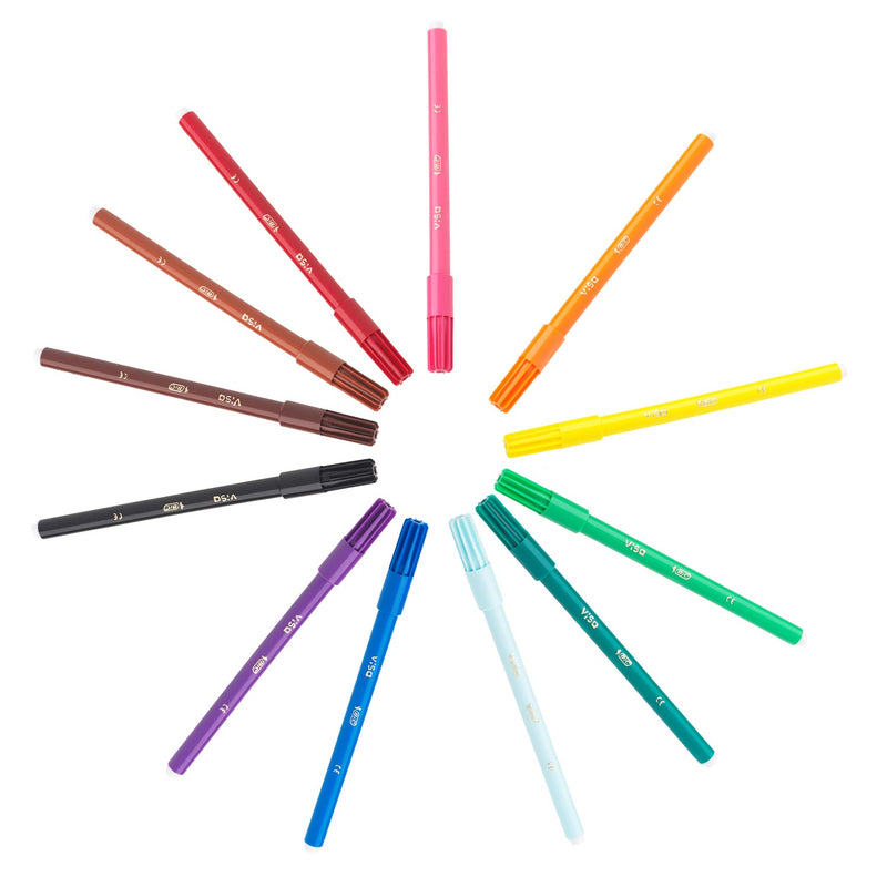 Afbeelding laden in galerijviewer, Bic viltstiften visa kleurenassortiment 12st
