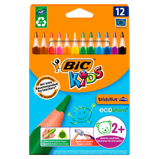 Bic https: www.cchobby.nl -evolution-kleurpotloden-l-14-cm-vulling-5-mm-diverse-kleuren-12-stuk-1-doos