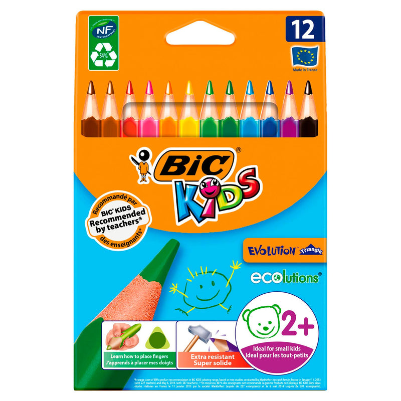 Afbeelding laden in galerijviewer, Bic https: www.cchobby.nl -evolution-kleurpotloden-l-14-cm-vulling-5-mm-diverse-kleuren-12-stuk-1-doos
