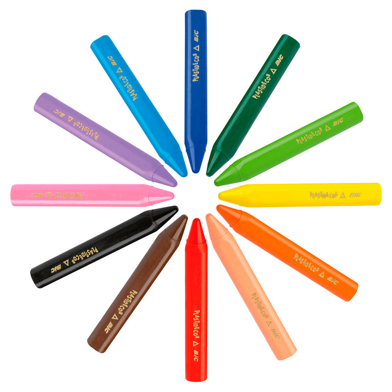 Afbeelding laden in galerijviewer, Bic kids plastidecor triangle kleurkrijt, 12st.

