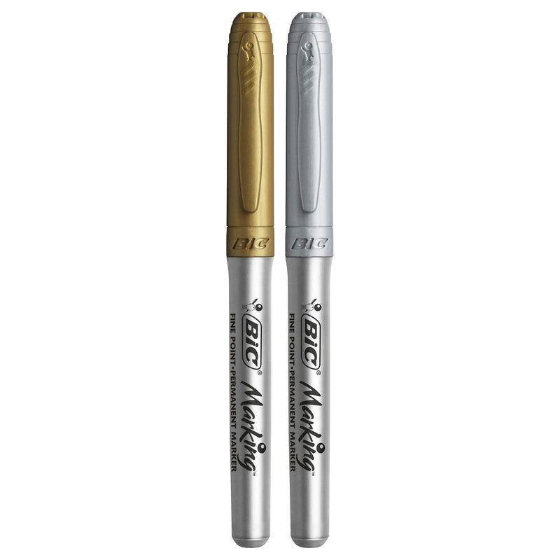 Afbeelding laden in galerijviewer, Bic permanent marker goud en zilver
