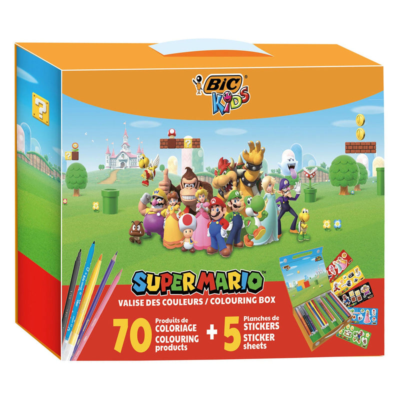 Afbeelding laden in galerijviewer, Bic kids super mario kleurkoffer, 70dlg.
