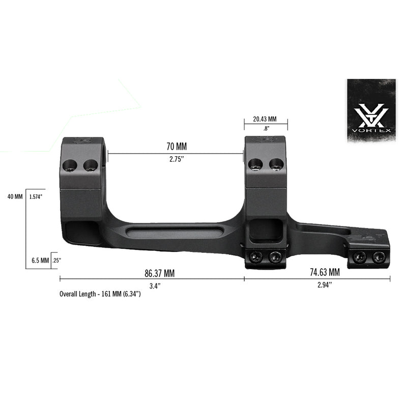Afbeelding laden in galerijviewer, Vortex precision extended cantilever 34 mm
