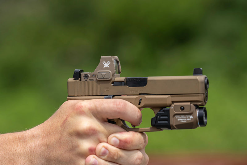 Afbeelding laden in galerijviewer, Vortex micro red dot defender-st 3 moa tan
